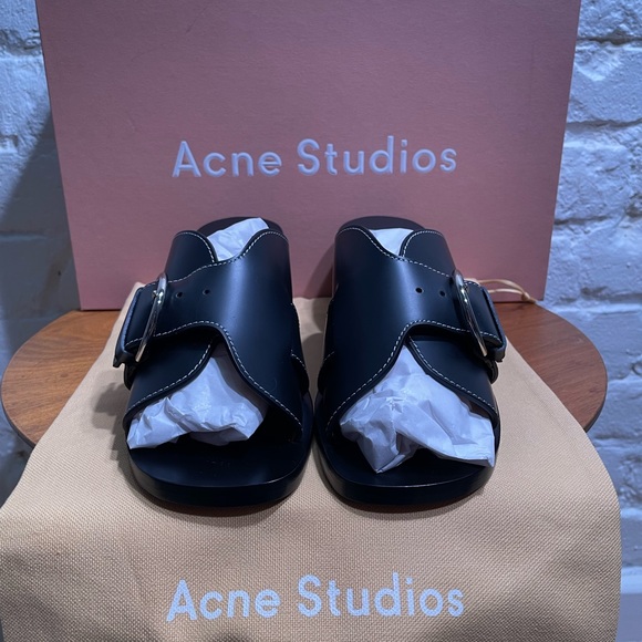 New, never worn! Black leather Acne Studios Vikki Heels EU38 from La Garconne - Picture 5 of 12